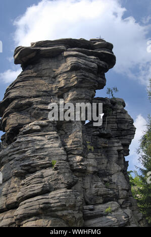 Natural monument Greifensteine,Erzgebirge, Germany Stock Photo