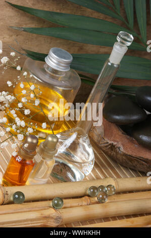 still-life subjects of relaxing spa treatments Stock Photo