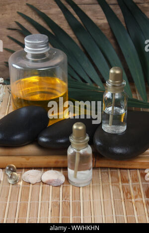 still-life subjects of relaxing spa treatments Stock Photo