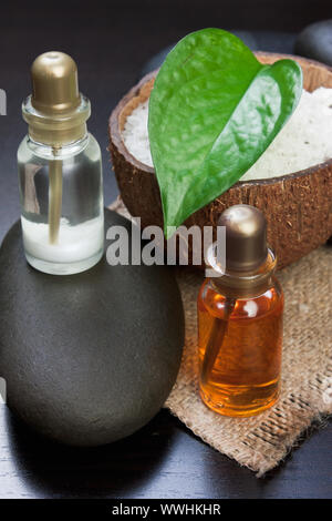 still-life subjects of relaxing spa treatments Stock Photo