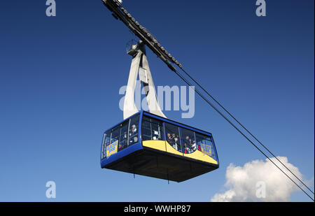 Col du Pillon Scex Rouge cable car gondola Stock Photo