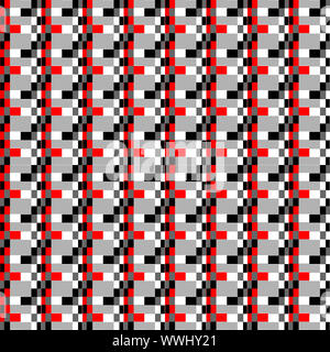 geometric pixels pattern, graphic motiv of basic video games of the eighties Stock Photo