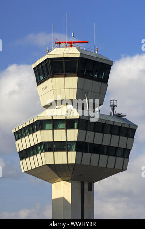 Control tower at Otto Lilienthal Airport Stock Photo
