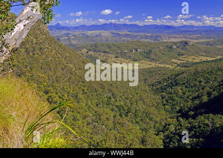 view over the mountains in lamington np, australia Stock Photo