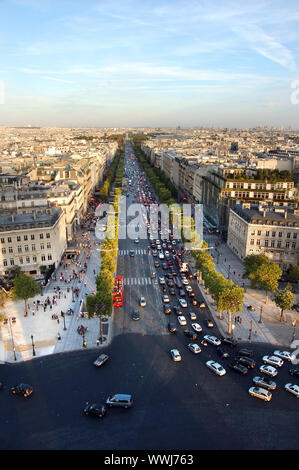 The Elysian Fields, Champs-Elesees in Paris Stock Photo