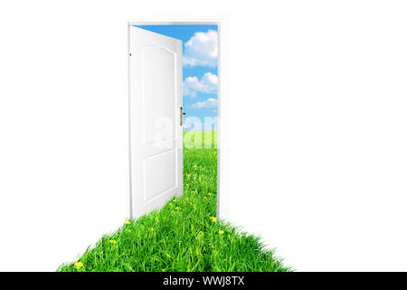 Door to new world. Spring summer version 2. Easy editable image. Stock Photo