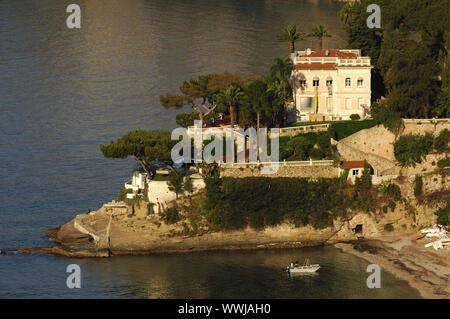 Villa in the bay of Roquebrune Stock Photo