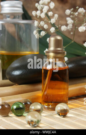 still-life subjects of relaxing spa treatments Stock Photo