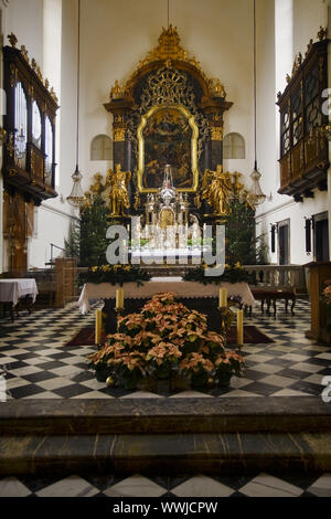 altar in the pilgrimage church, abbatial church, parish church of the Minoriten in Graz, Styria, Austria, Europe Stock Photo