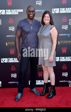 Los Angeles, USA. 13th Sep, 2019. Lance Reddick with wife Stephanie Reddick attending the 45th Saturn Awards 2018 at Avalon Hollywood. Los Angeles, 13.09.2019 | usage worldwide Credit: dpa/Alamy Live News Stock Photo