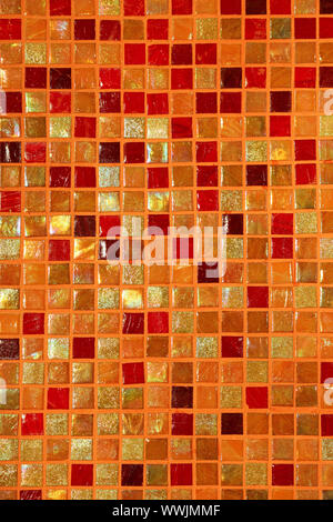 ceramic glass colorful tiles mosaic composition pattern background Stock Photo