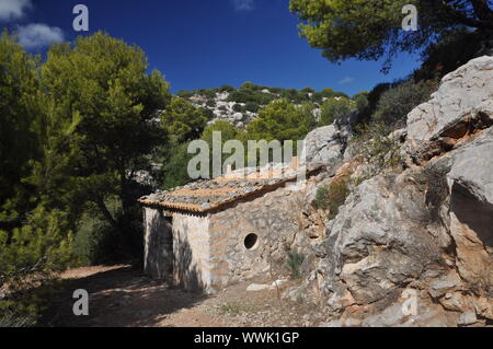 Building on Dragonera Island Stock Photo