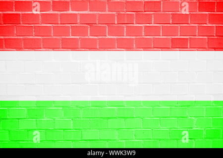 flag painted on a brickwall can be used as background Stock Photo