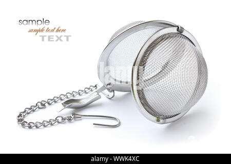 Tea strainer isolated on white background Stock Photo