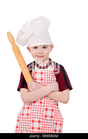 boy in chef's hat Stock Photo