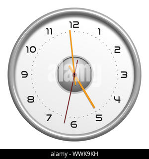 An image of a typical clock isolated on white Stock Photo