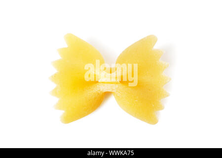 Closeup view of dried bow shaped macaroni Stock Photo