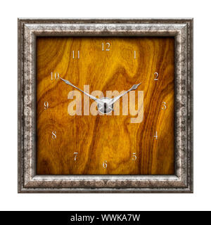 An image of a vintage clock isolated on white Stock Photo