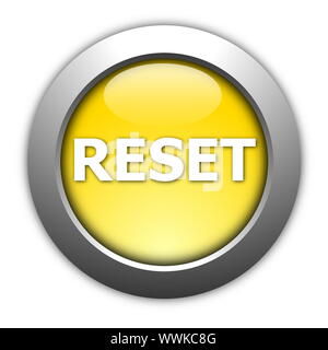 computer reset button illustration isolated on white Stock Photo