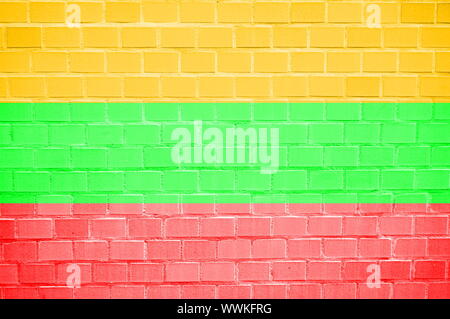 flag painted on a brickwall can be used as background Stock Photo