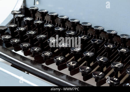 detail of keys on retro typewritter Stock Photo