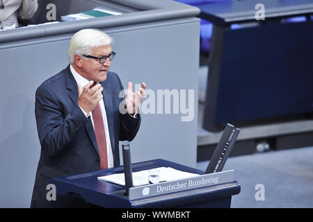 Extraordinary Plenary Session of the German Parliamen on the situation in Germany. Stock Photo