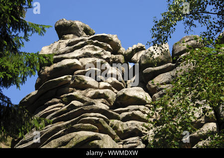 Turner rocks, Greifensteine,Erzgebirge,Germany Stock Photo