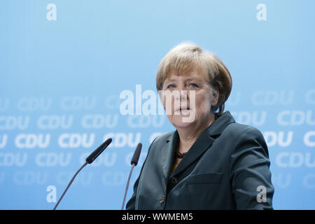 CDU and Merkel discussed the coalition contract in Berlin Stock Photo