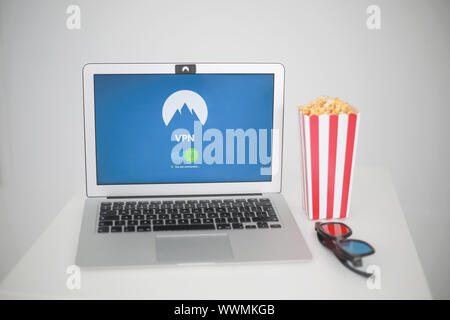 Virtual Private Network for streaming Stock Photo