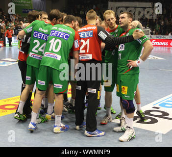 DKB Handball-Bundesliga 2013-2014, 25. Spieltag, SC Magdeburg - TV Emsdetten Stock Photo