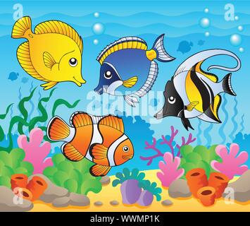 Coral fish theme image 1 Stock Vector Image & Art - Alamy
