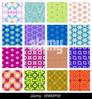 An image with 16 nice seamless backgrounds Stock Photo