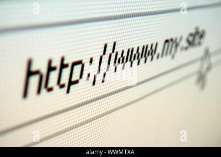 go to www macro network background Stock Photo