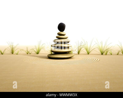 An image of a nice stone pyramid Stock Photo