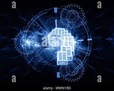 Background design of document icons, lights and abstract design ...