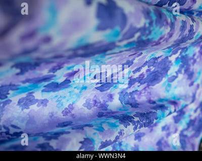 detailed of head scarf in blue Stock Photo