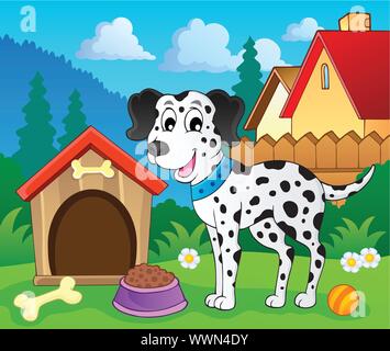 Image with dog theme 8 Stock Vector