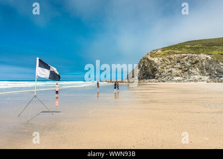 Porthtowan beach on the St Agnes Heritage coast in Cornwall, England UK. Stock Photo