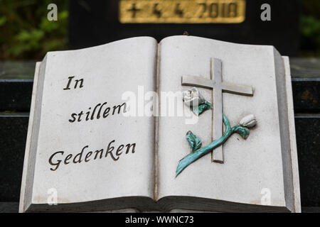 In silent remembrance stone book Stock Photo