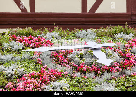 Flower clock in Wernigerode Stock Photo