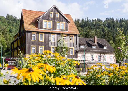 Treseburg in the Harz Mountains City of Thale Stock Photo