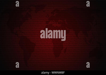 World map red background with world capitals on top of it Stock Photo ...