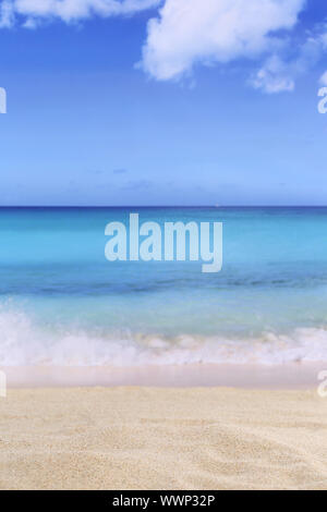 Beach scene background in summer, holiday with sea Stock Photo