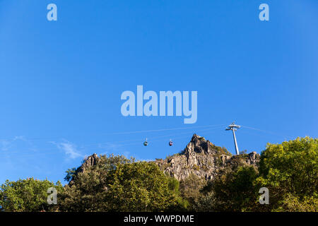 Bodetal Thale cable car adventure world view of the suspension railway Stock Photo