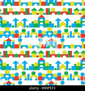 Castles on a white - seamless vector texture Stock Vector