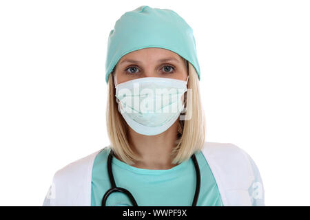 doctor female doctor nurse doctor doctor portrait with mouthguard profession woman Stock Photo