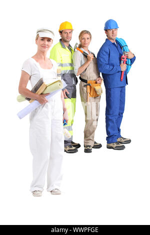 Manual workers Stock Photo