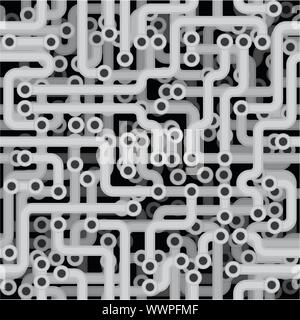 Seamless monochrome vector texture - electrical engineering Stock Vector