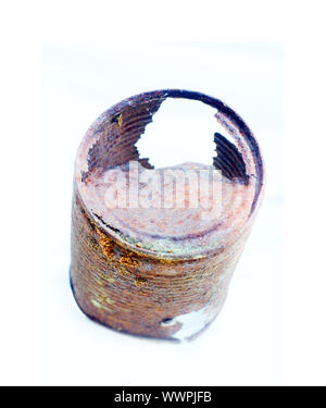 tin can on white background Stock Photo