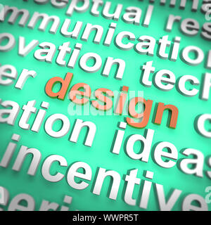 Design Word Meaning Creative Artwork Concept Creations Stock Photo